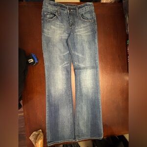 Express Mia bootcut 2r vintage leather hit jeans old money rodeo quality cowgirl